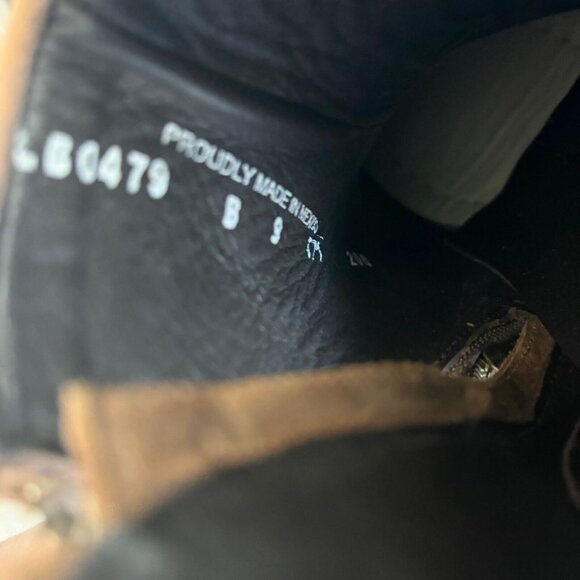 Lane CHARLIE Brown Short Cowboy Boots Womens 9 Western Wear Leather Ankle Bootie - Picture 9 of 9